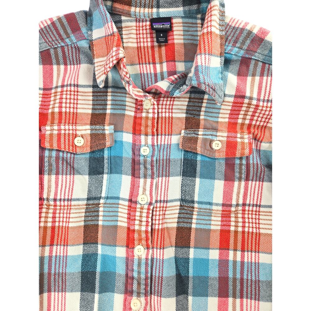 Patagonia |100% Organic Cotton Plaid Flannel | Size 8 - Picture 2 of 5